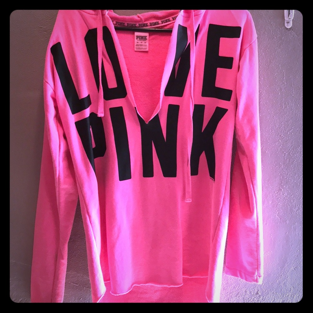 Pink Brand Hi-Low Hoodie.